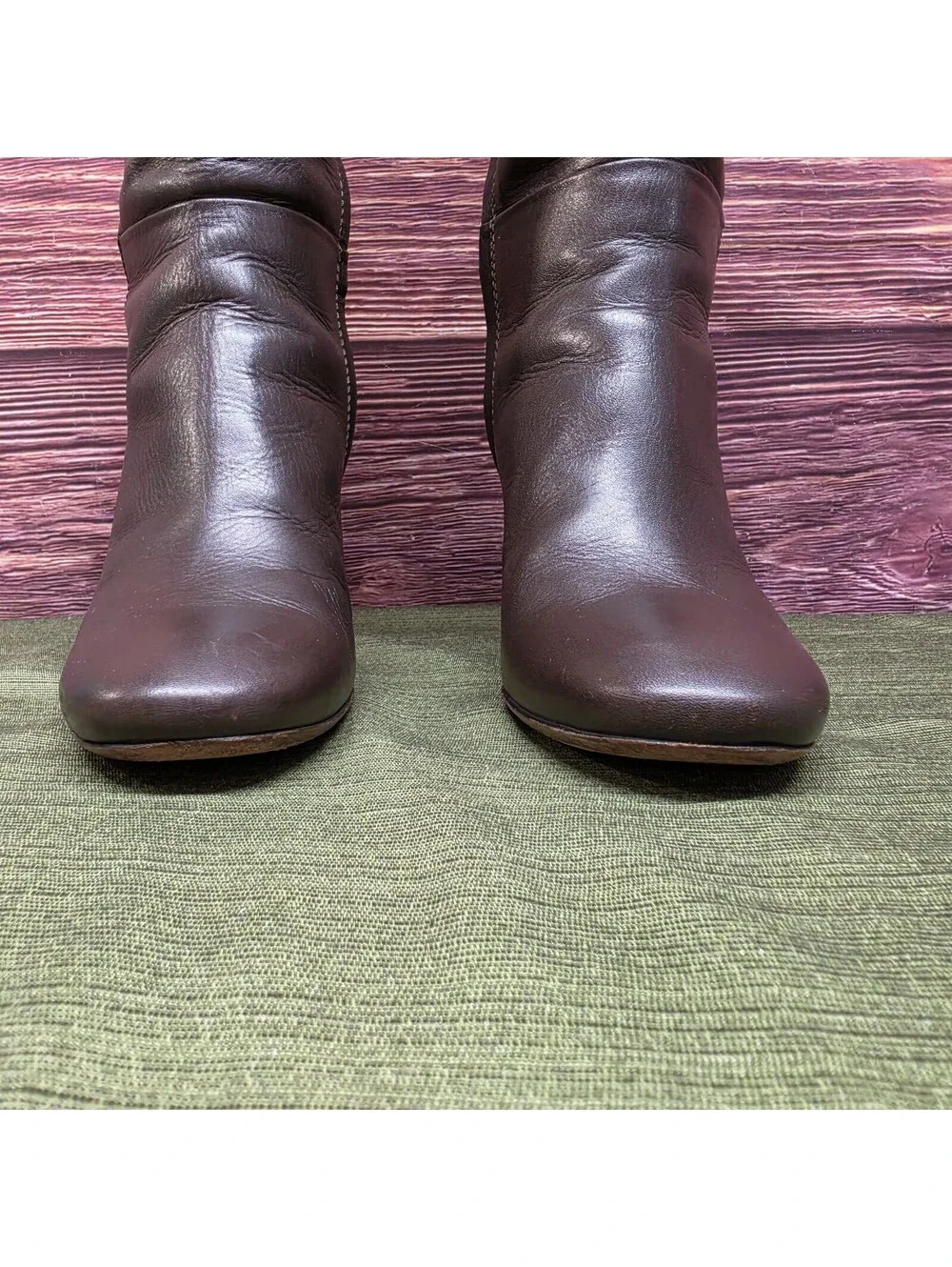 Tory Burch Bowie Over the Knee Boots 8.5 Brown Tan Leather Block Heel